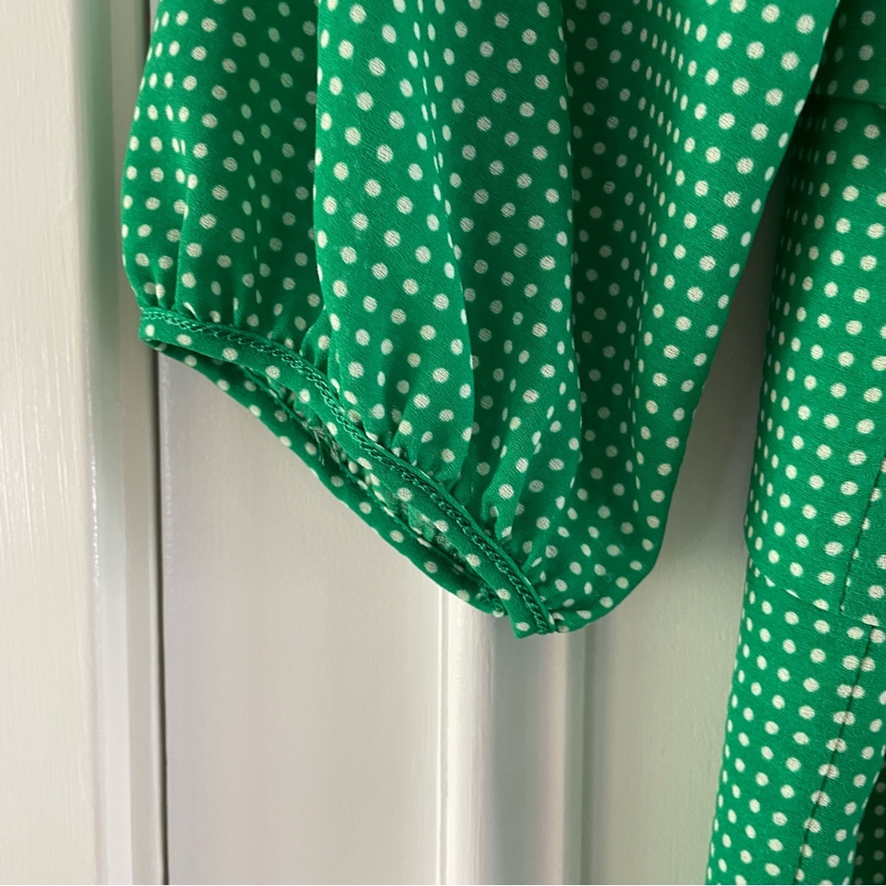 Max Studio green polka dot blouse - Picture 5 of 6
